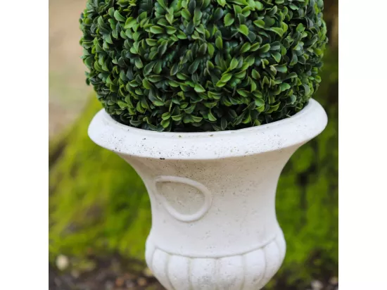 Vase médicis jardin en béton blanc 22 x 29.5 cm