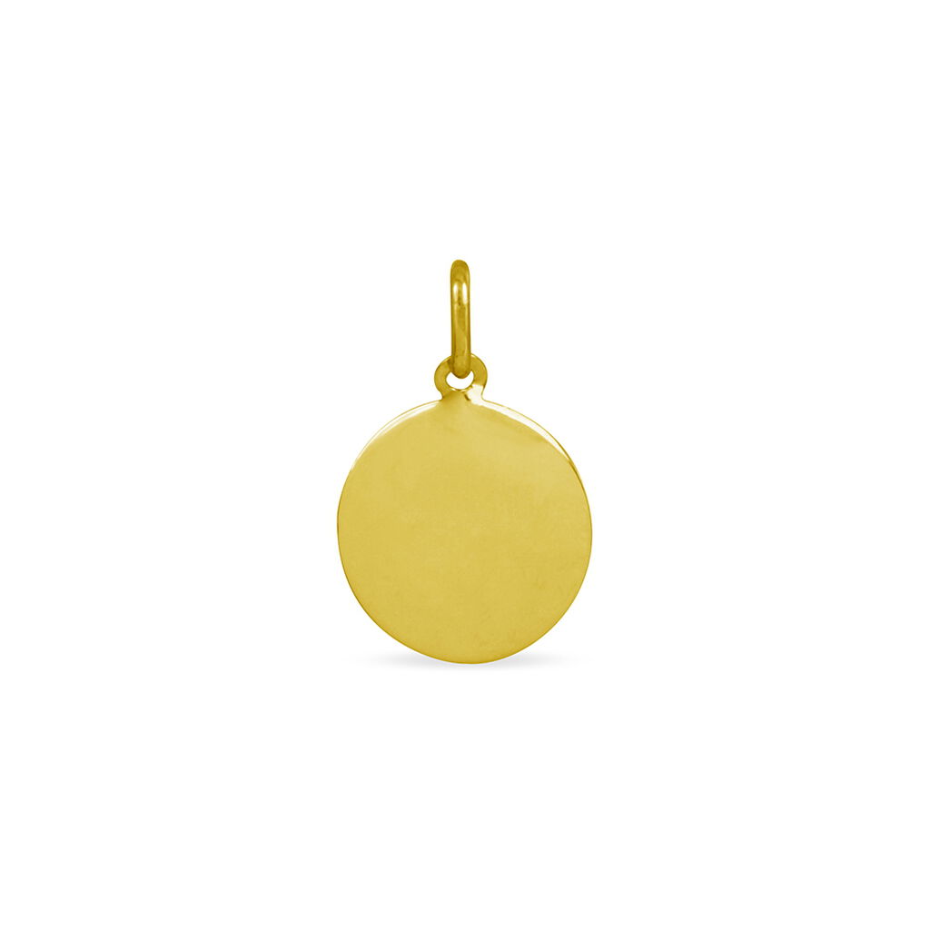 Pendentif Ange Rond Satine Or Jaune