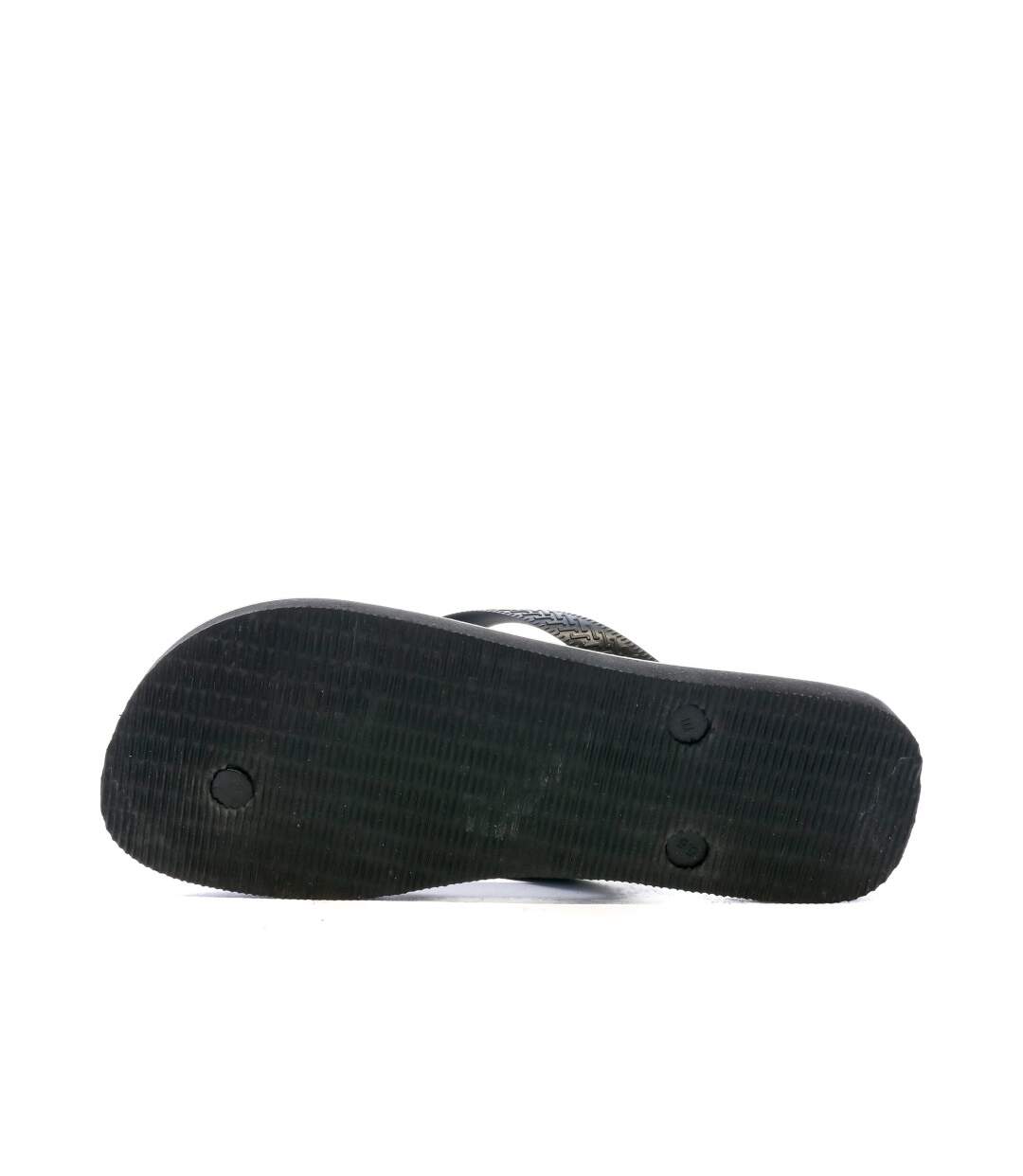 Tongs Noir Homme Havaianas Logo Mania