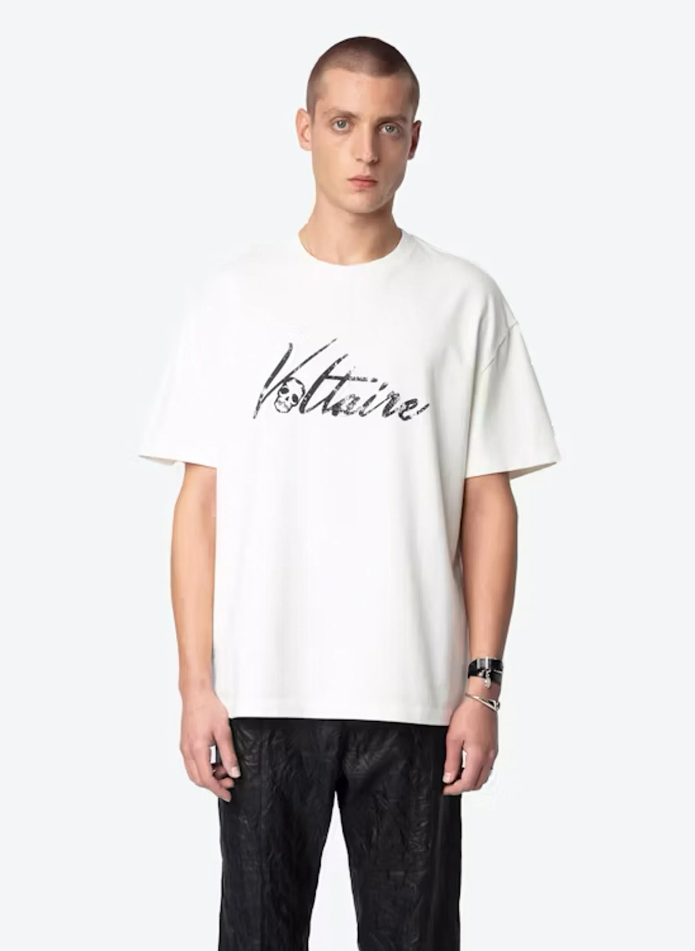 TEDDY - Tee-shirt oversize imprimé en coton bio | Blanc