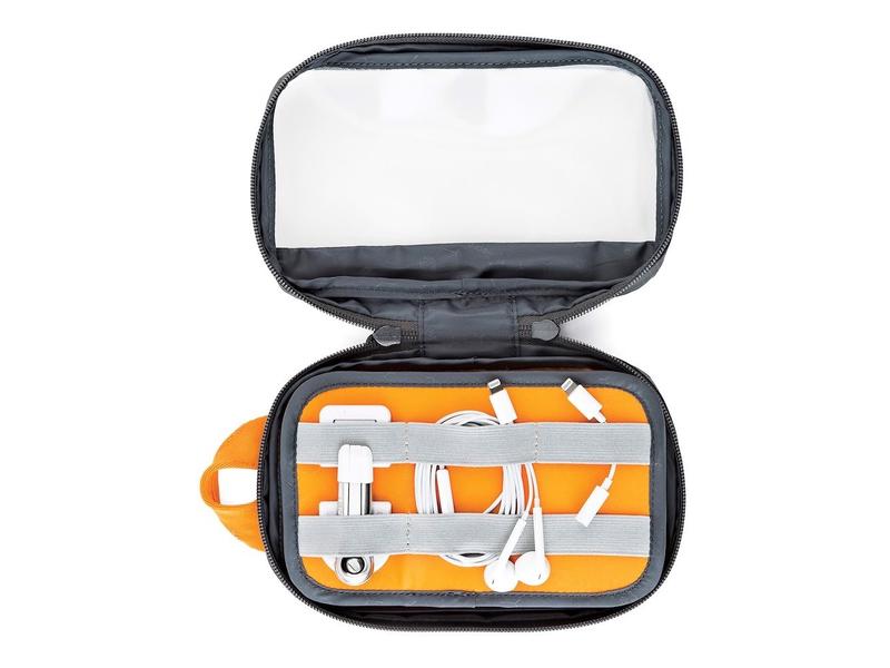 Lowepro Kameratasche GearUp Pouch Mini (GRL) Grau Reisetasche und Organizer für digitale Geräte, Kabel und Zubehör
