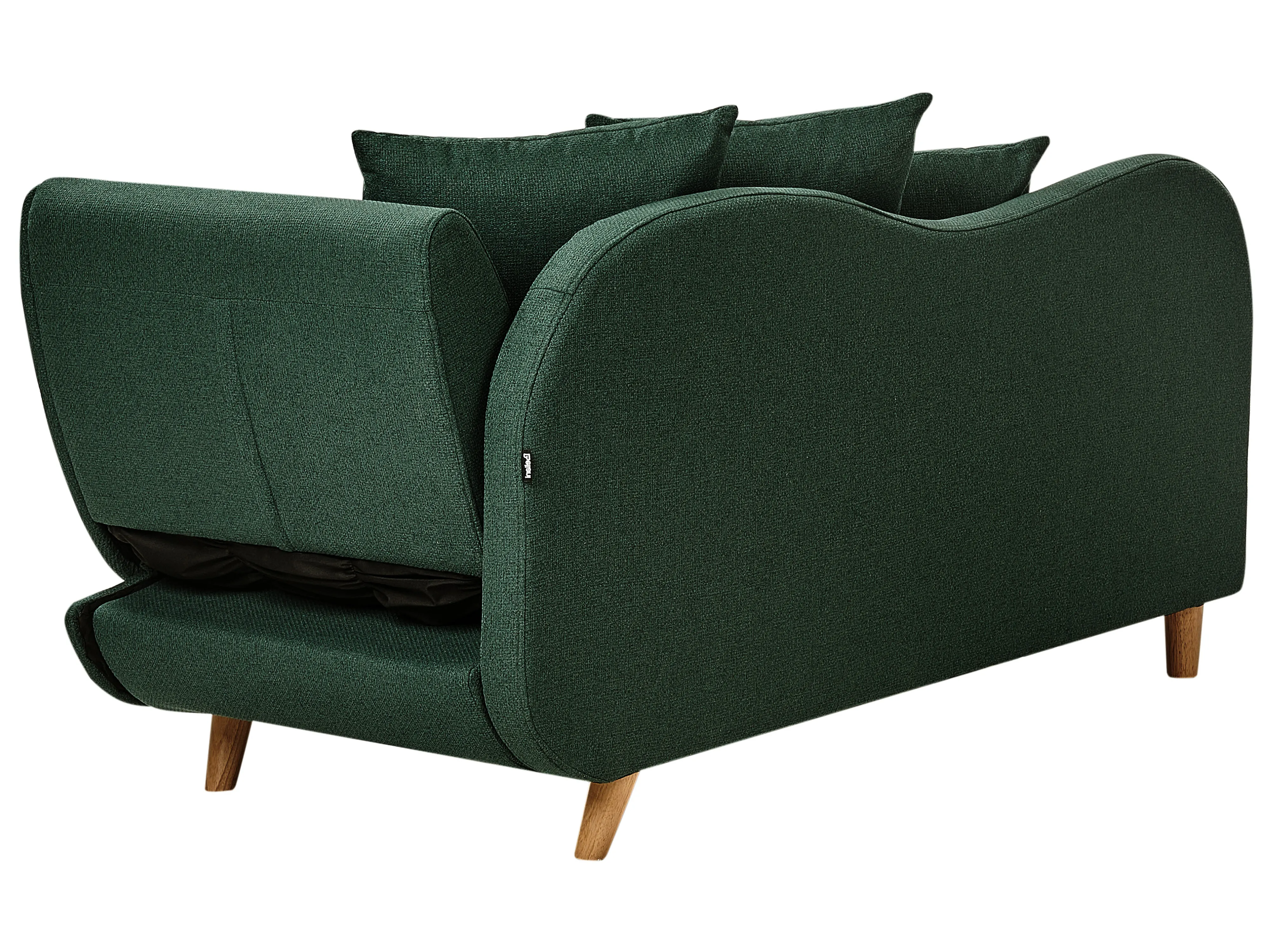 Rechtszijdige chaise longue MERI Kunstlinnen Groen met opbergruimte