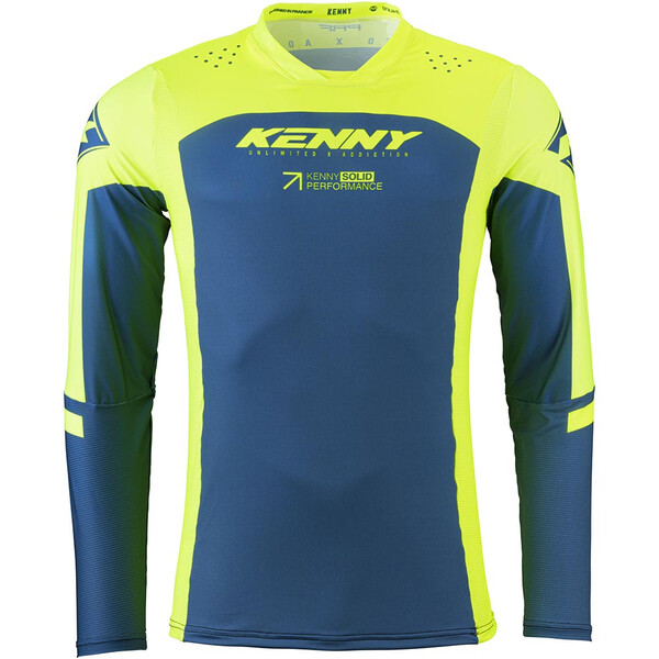 Kenny - Maillot Performance Solid - 2024 Jaune fluo / Bleu