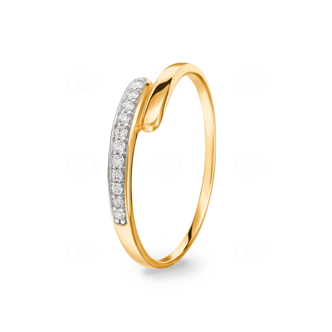 Ring 750/18 K Gelbgold Fantasie mit Zirkonia