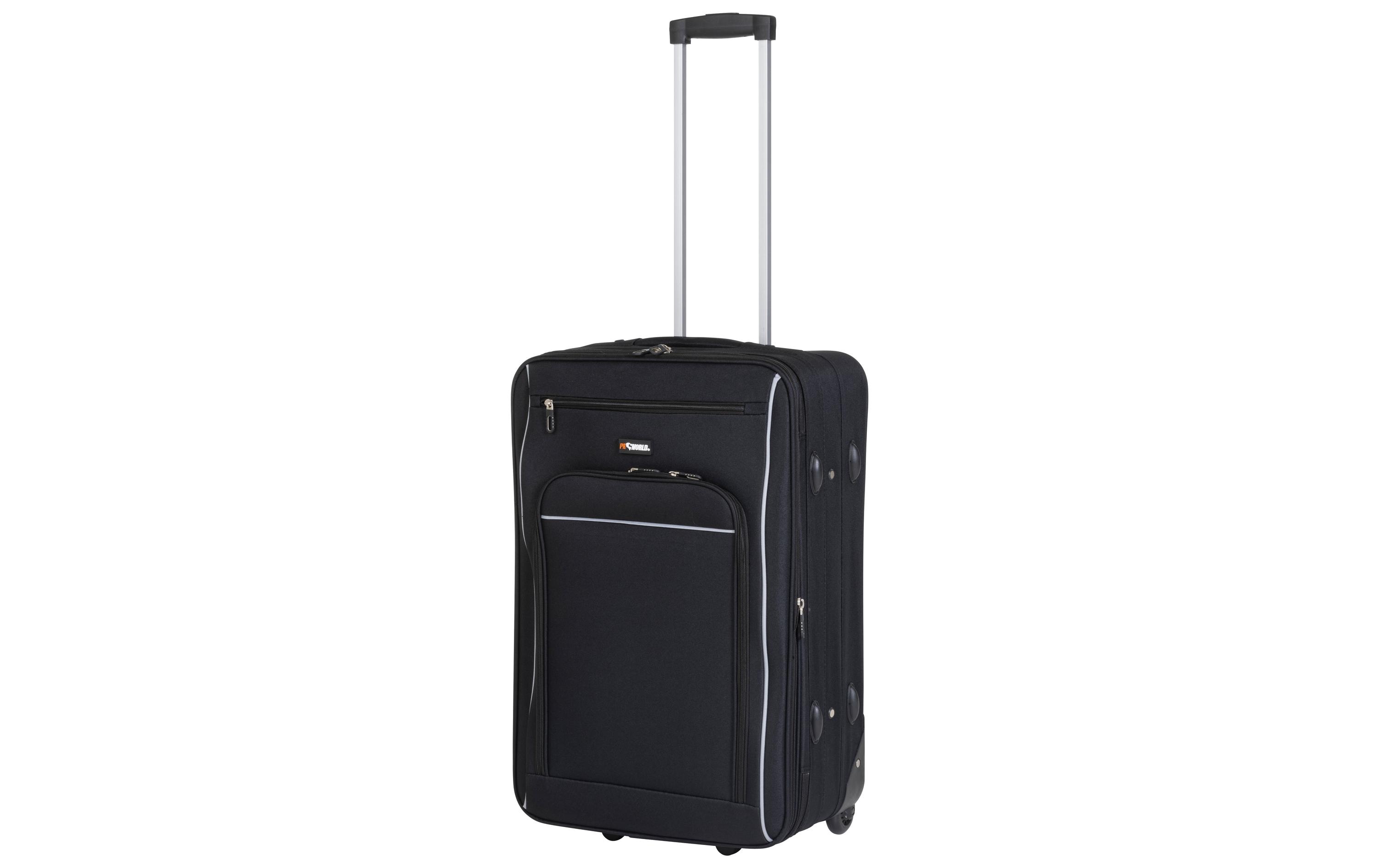Reisekofferset World soft 2-teilig, schwarzZwei Trolleys unterschiedlicher Grösse