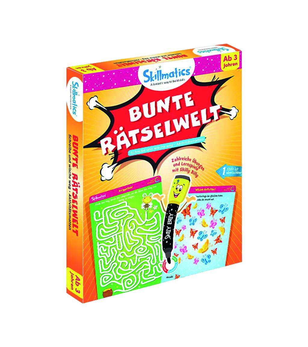 Skillmatics Write and Wipe Kit Bunte Rätselwelt
