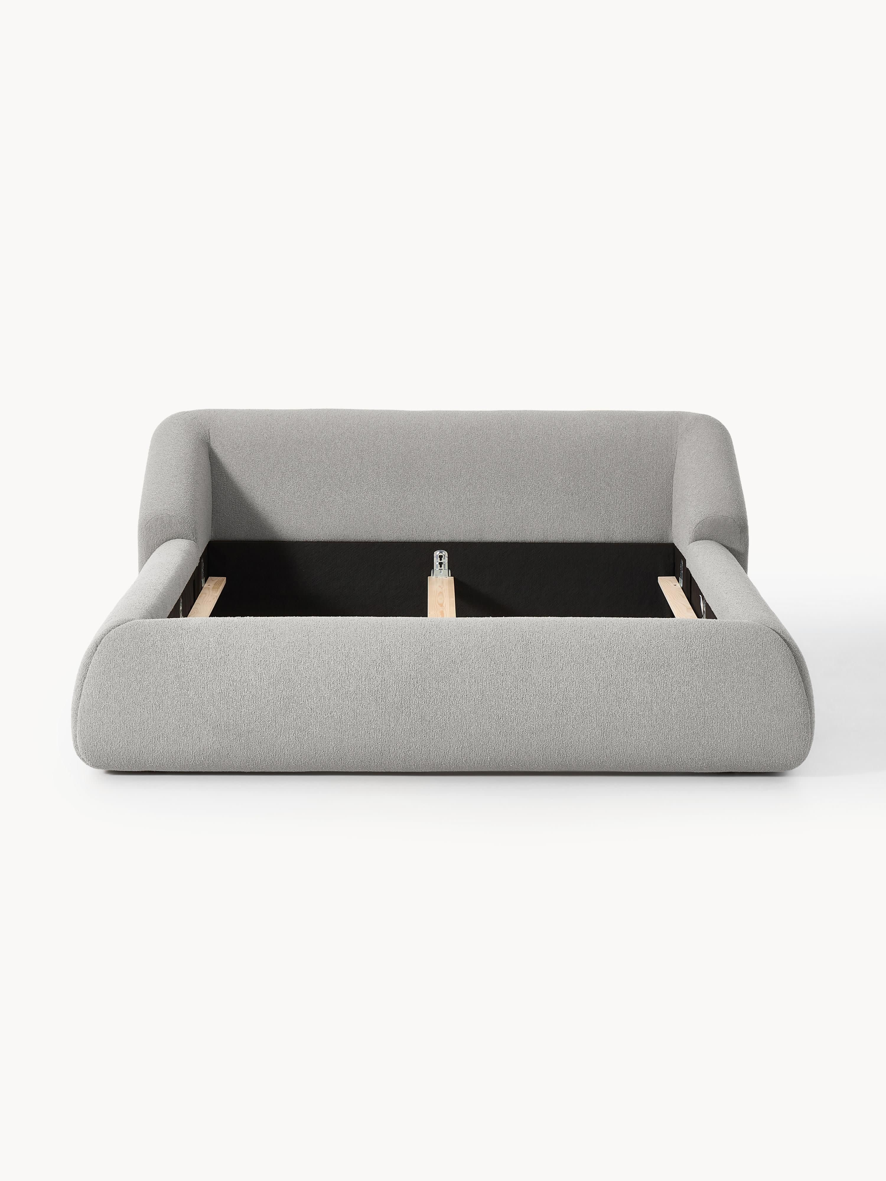 Gestoffeerd bouclé bed Sofia