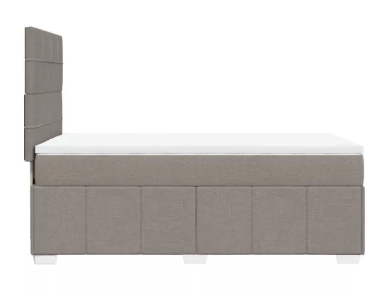 Sommier à lattes de lit avec matelas Taupe 90x190 cm Tissu