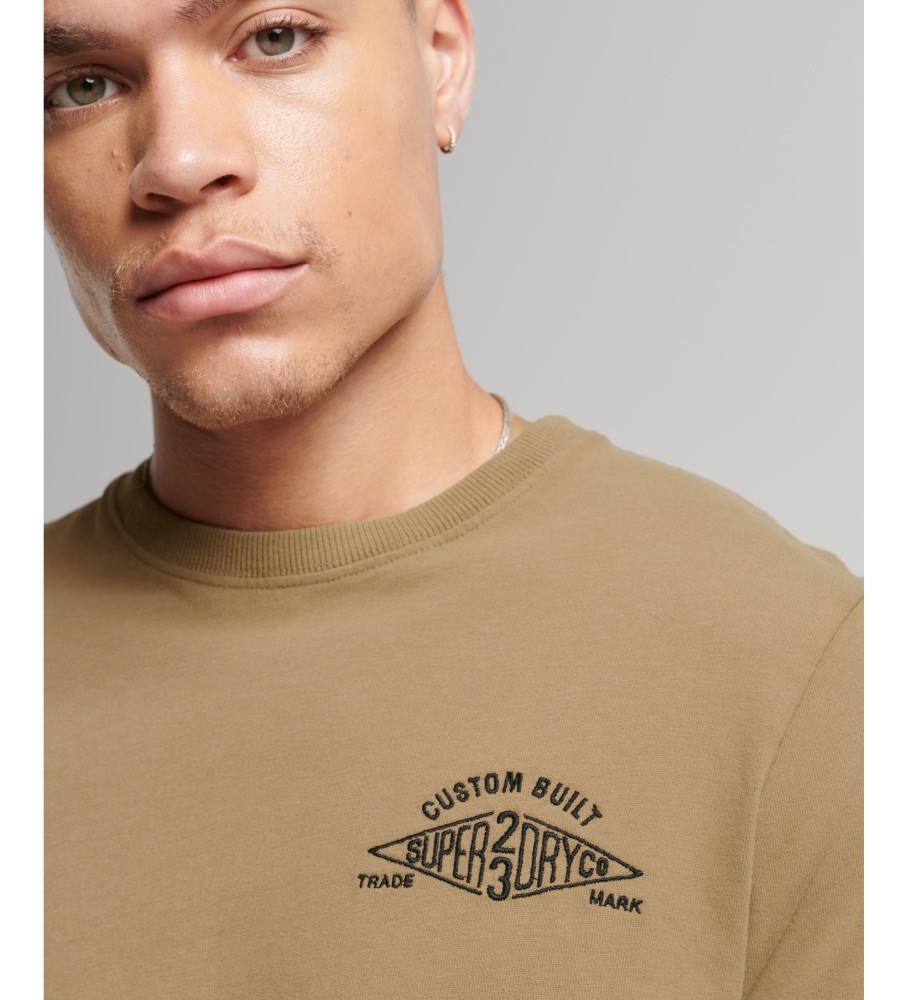 Camiseta Superdry Vintage Logo Script Workwear marrom