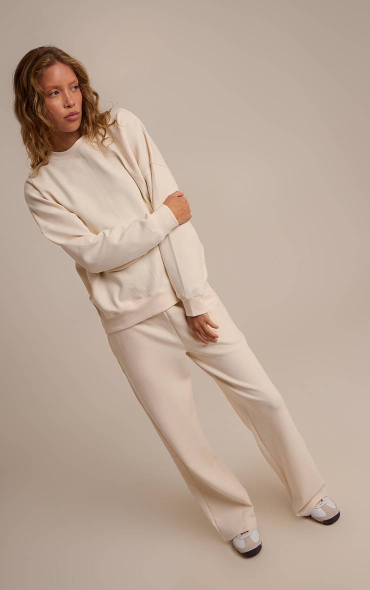Crème Sweatshirt En Molleton Interlock 350 G/m²