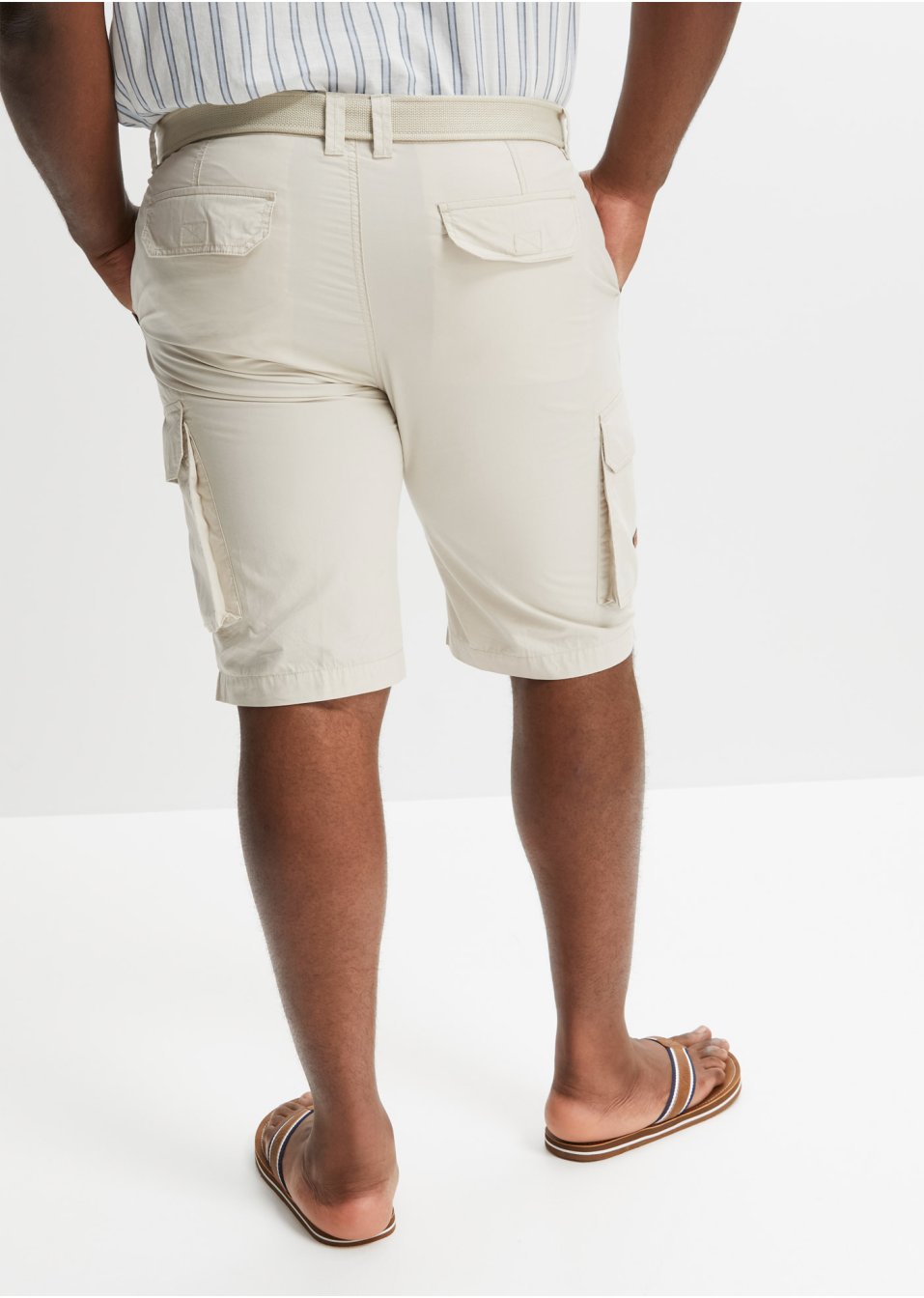 Bermuda cargo avec ceinture, Regular Fit