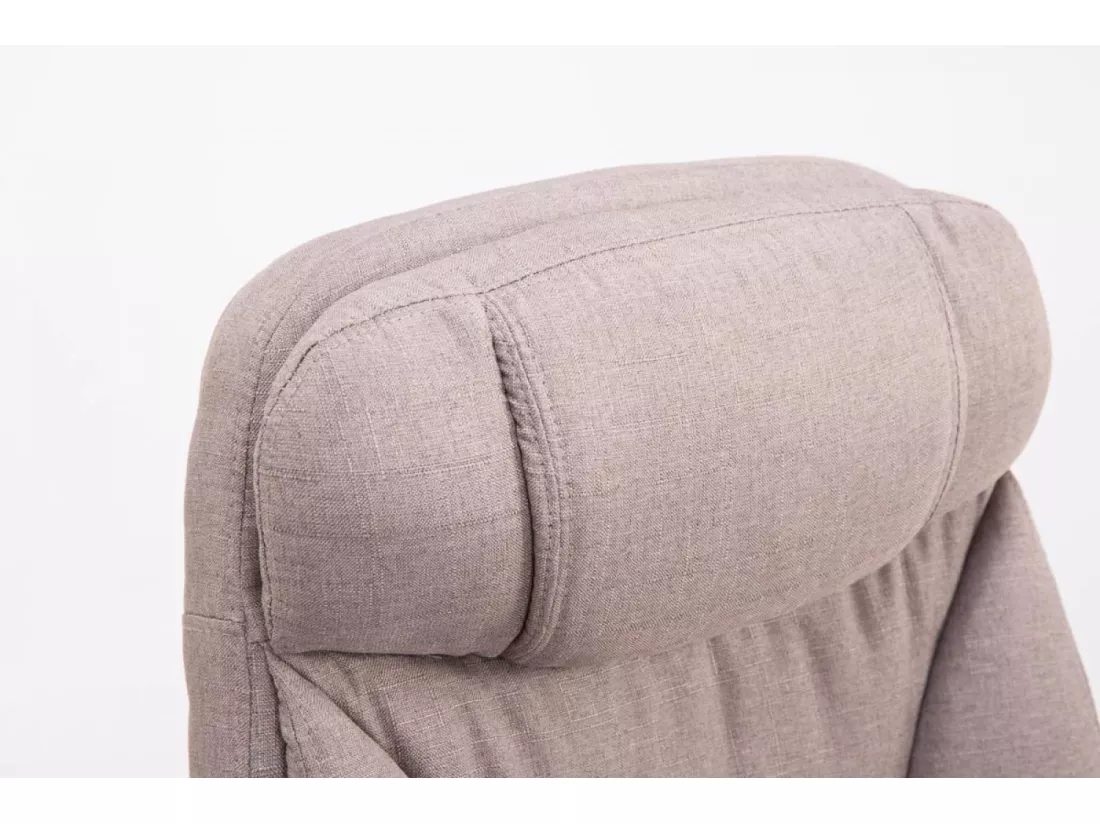 Chaise de bureau - Tissu - Taupe - XL Troy