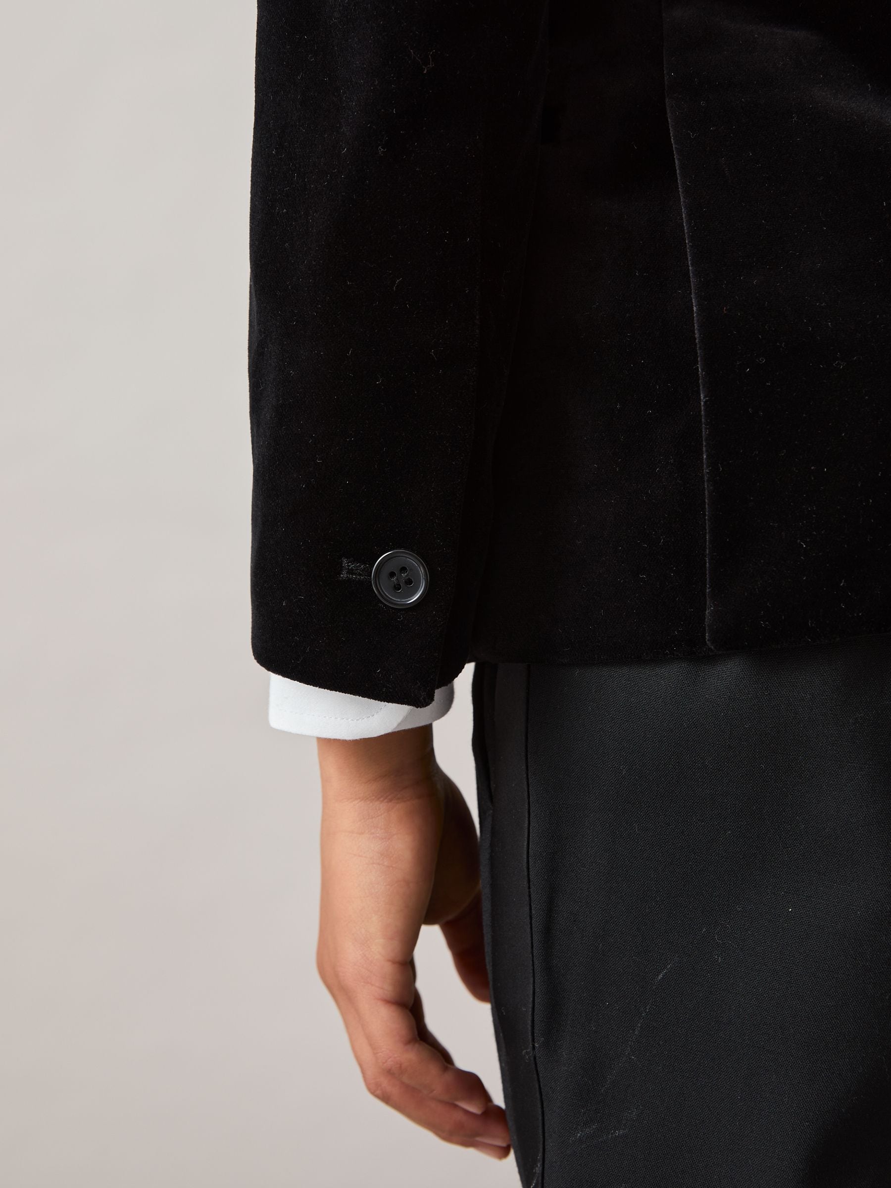 Reiss Ace Single-Breasted Velvet Blazer