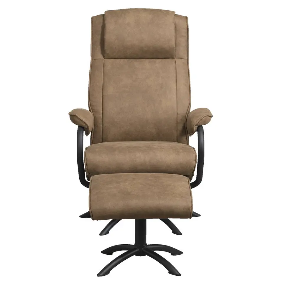 Relaxfauteuil Vincent incl. hocker - taupe