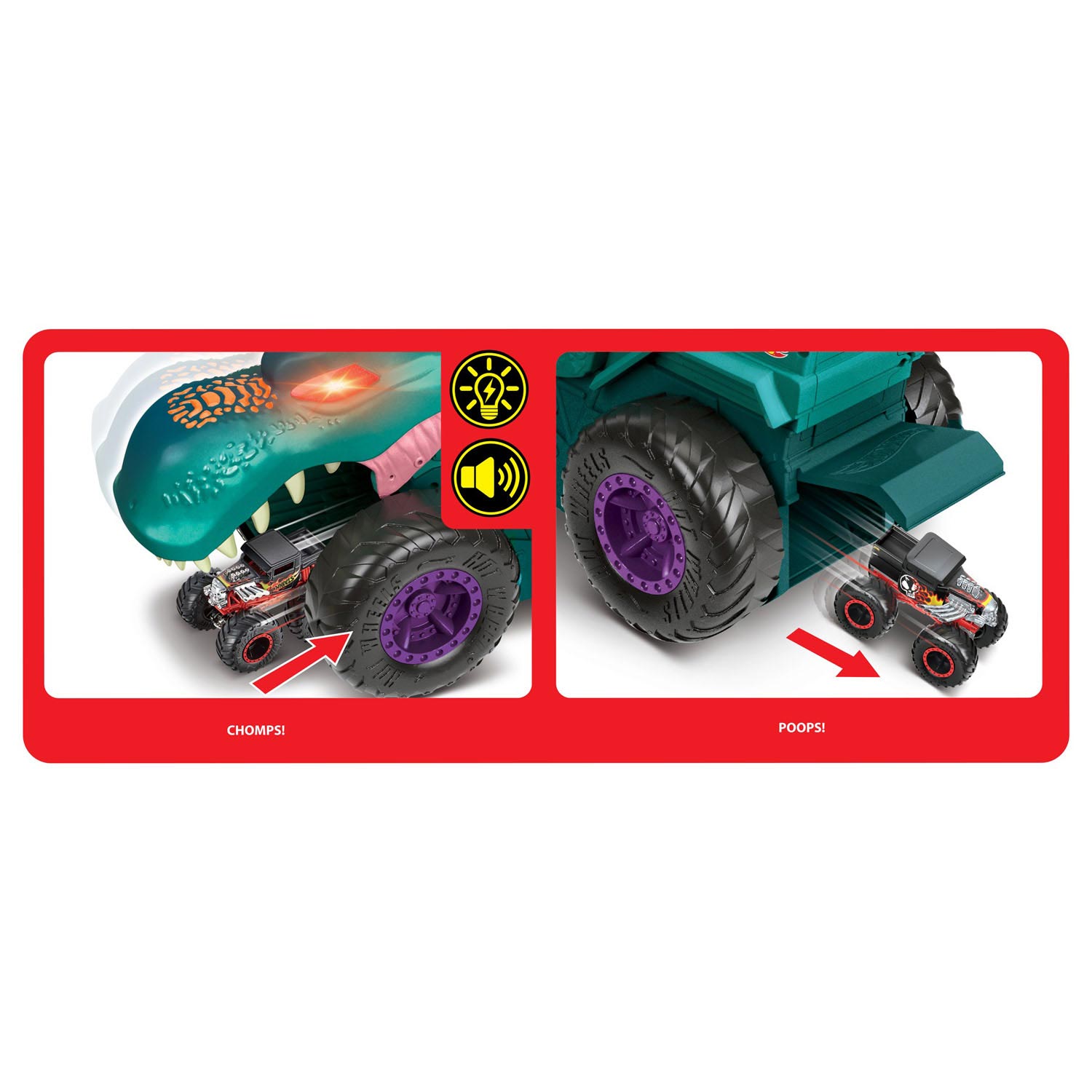 Hot Wheels Monster Truck - Car Chompin' Mega-Wrex