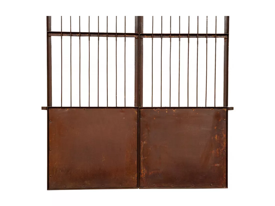 BISCOTTINI Portail - Fer Forgé Finition Antique - Clôture en Fer - Portail en Métal - Porte Décorative - Portail d'Entrée - 118x6x200cm - Une Pièce