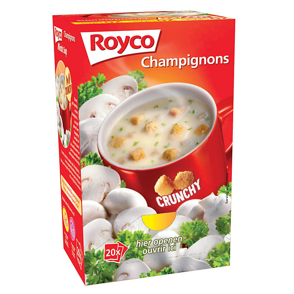 20 sachets Soupe Royco Champignons Crunchy