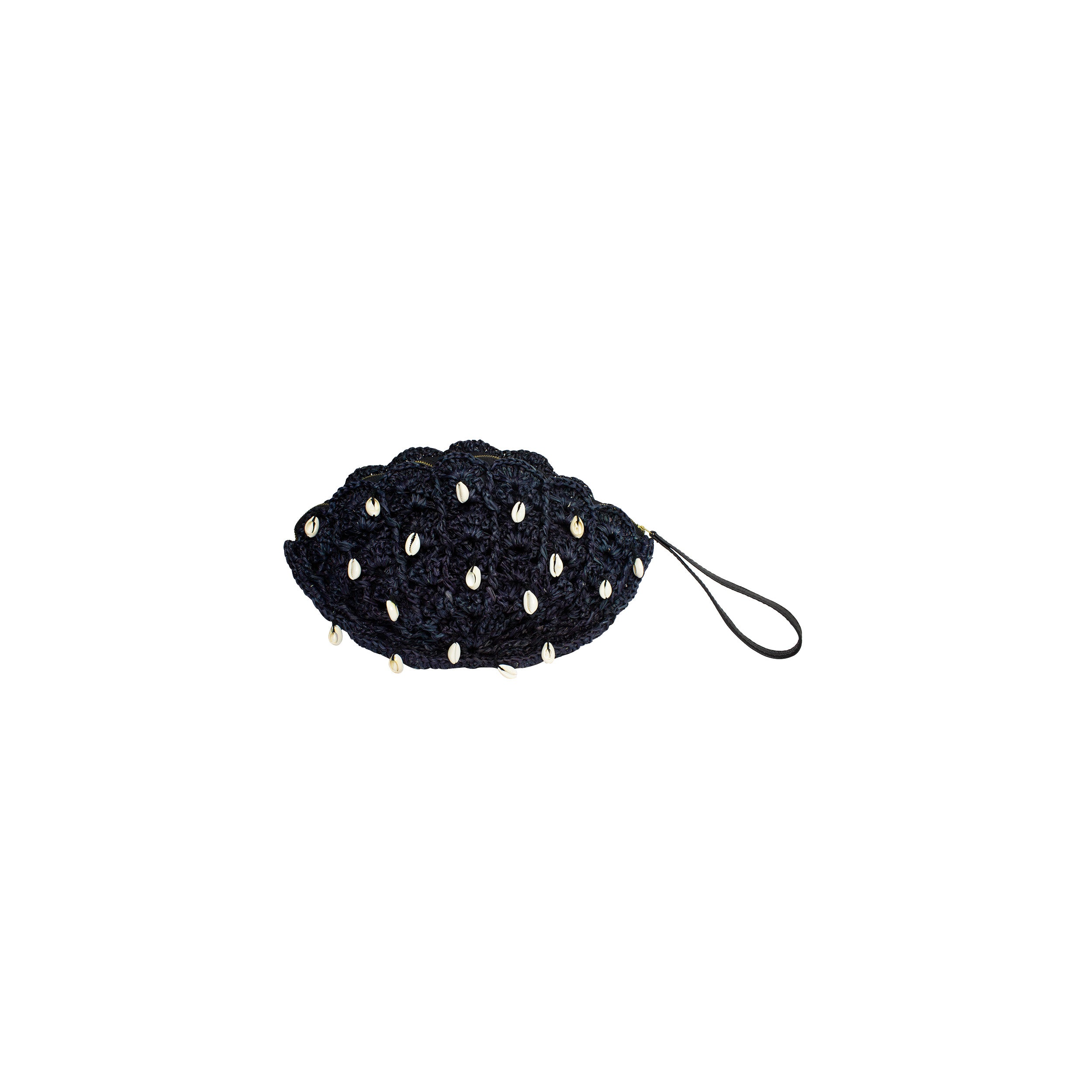 Pochette brodée de coquillages