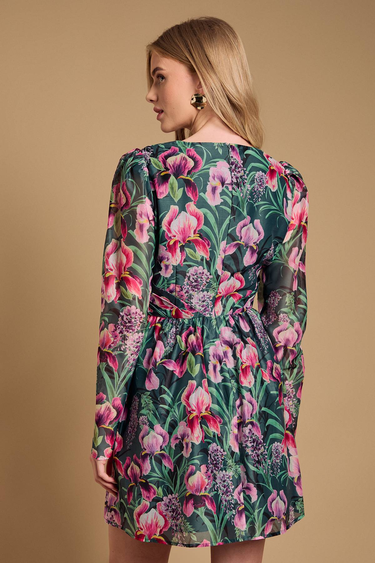 Oasis Robe Mini Structurée Évasée avec Détail Plissé