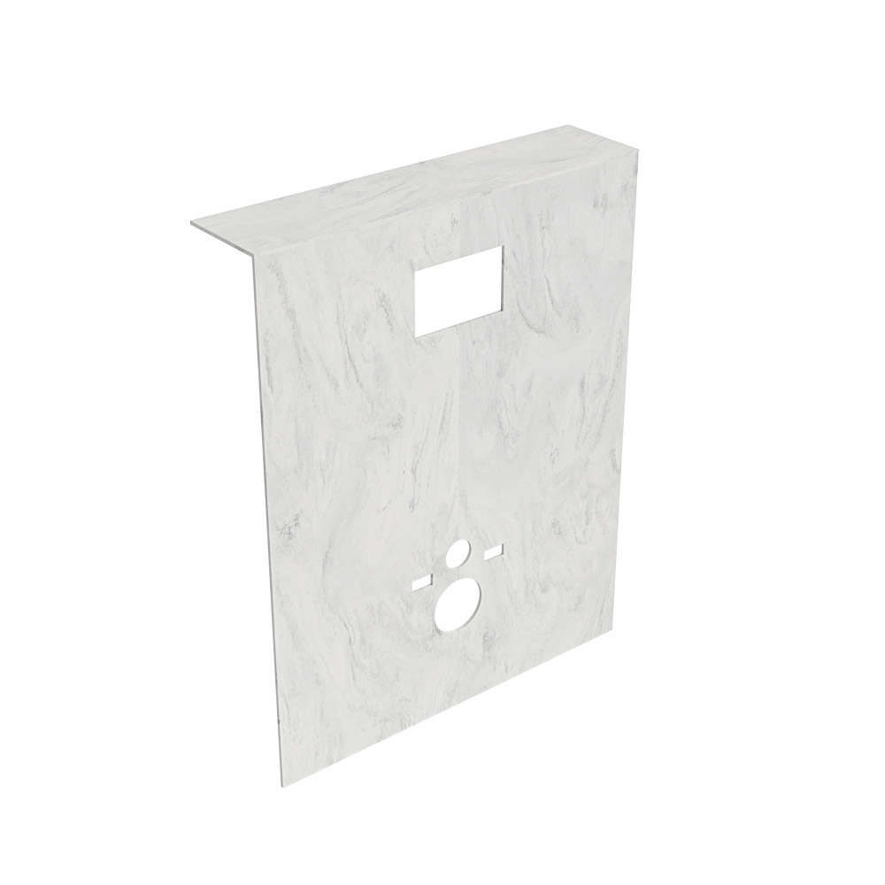 Mondiaz Hope toiletplaat solid surface 100x125cm opalo voorgeboord