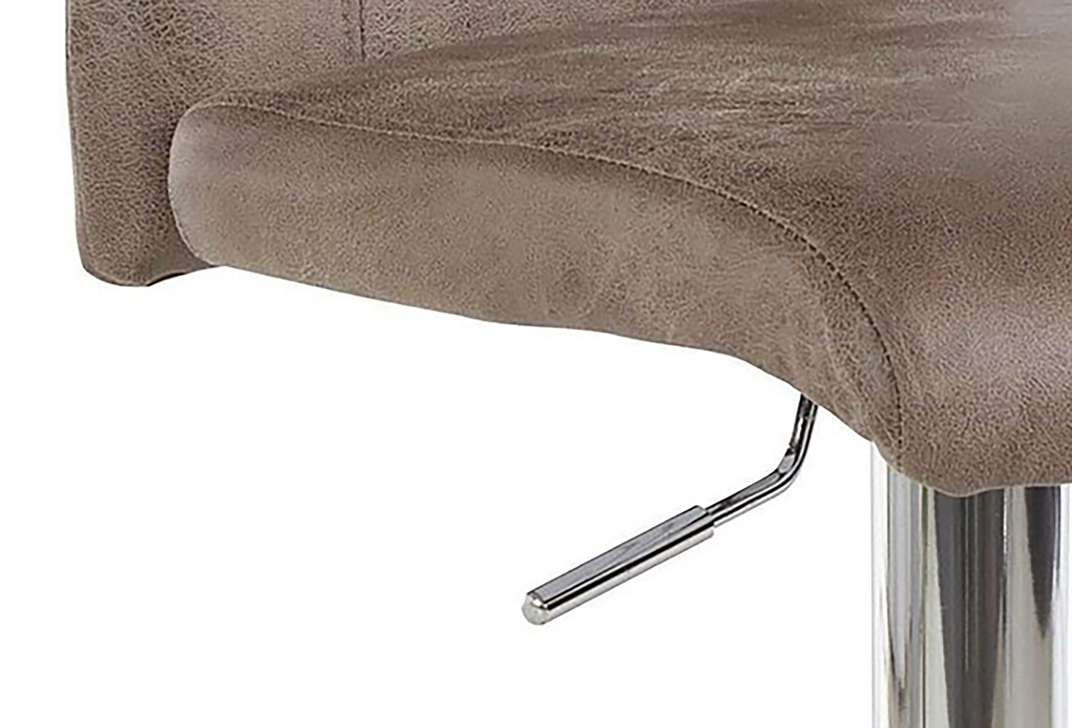 byLIVING Barhocker FIRE, 2-er Set, Bezug braun, Gestell chrom, 360° drehbar