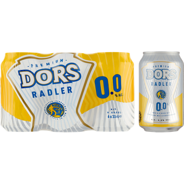 Dors Premium Radler 0.0% - Blik - 6 x 330 ML
