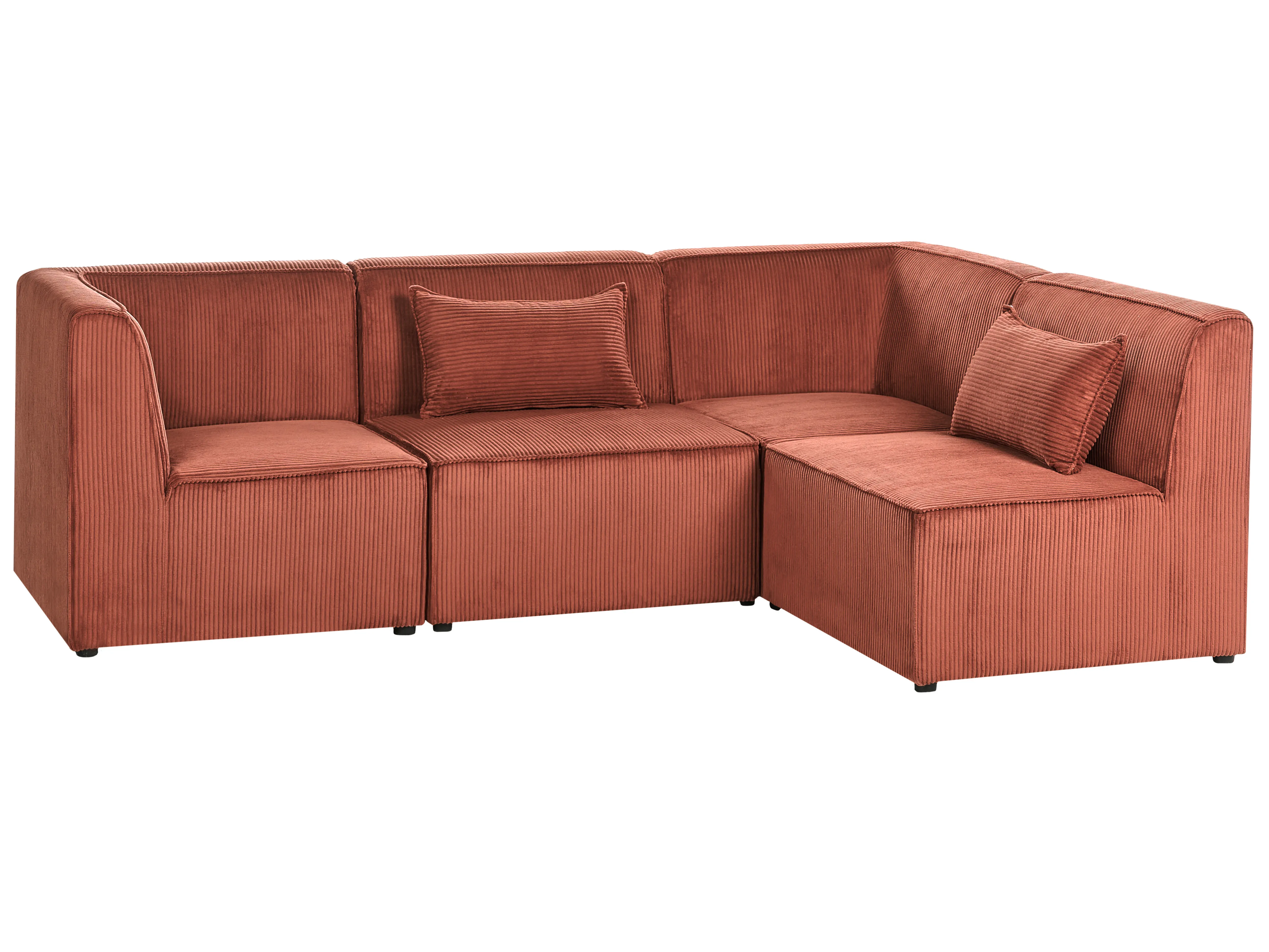 Modulaire hoekbank 4-zits LEMVIG Corduroy Goudbruin linkszijdig