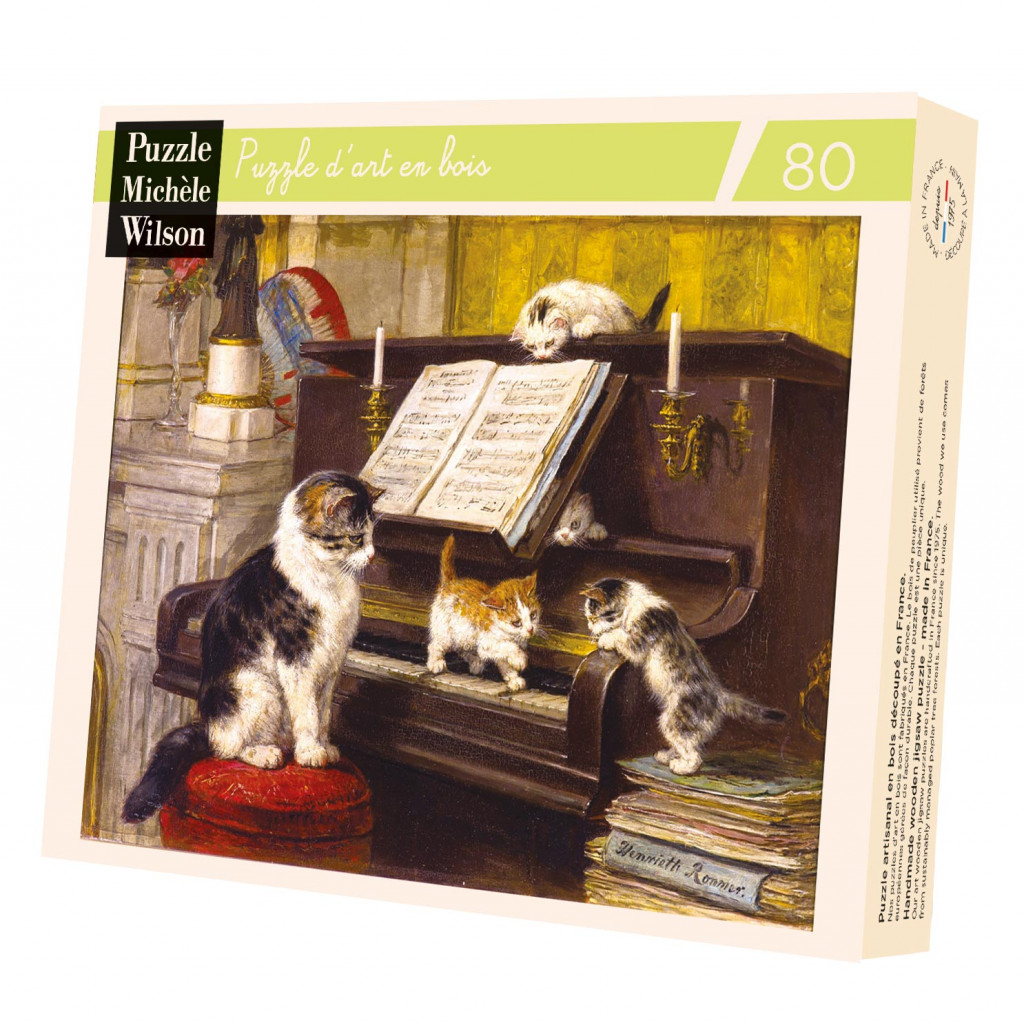 Puzzle - Henriette Ronner-Knip - La Leçon de Piano - 80 Pièces