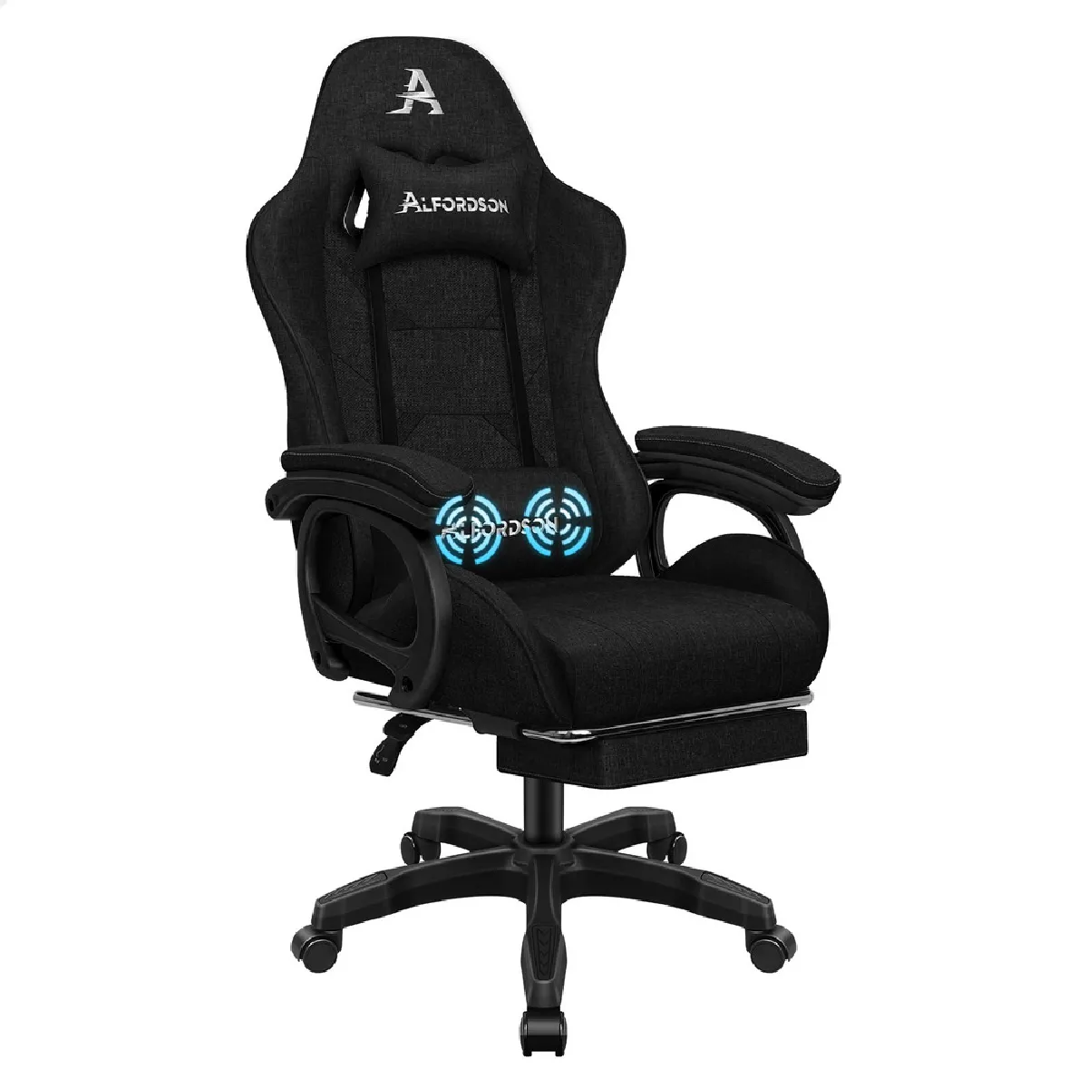 ALFORDSON Chaise Gaming - Noir