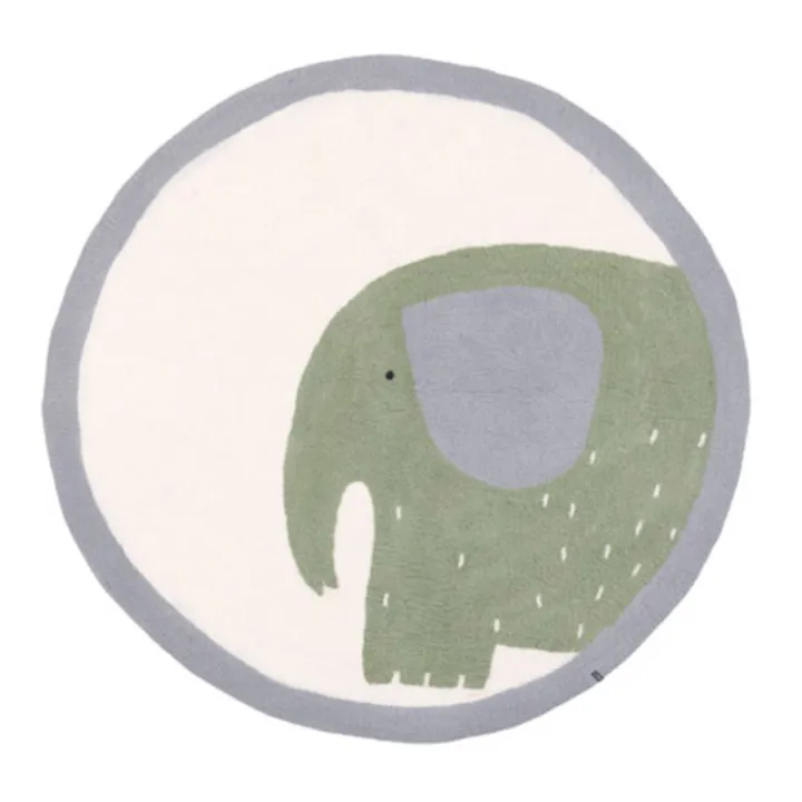 Muskhane Tapis Pasu Elephant en feutre | Vert