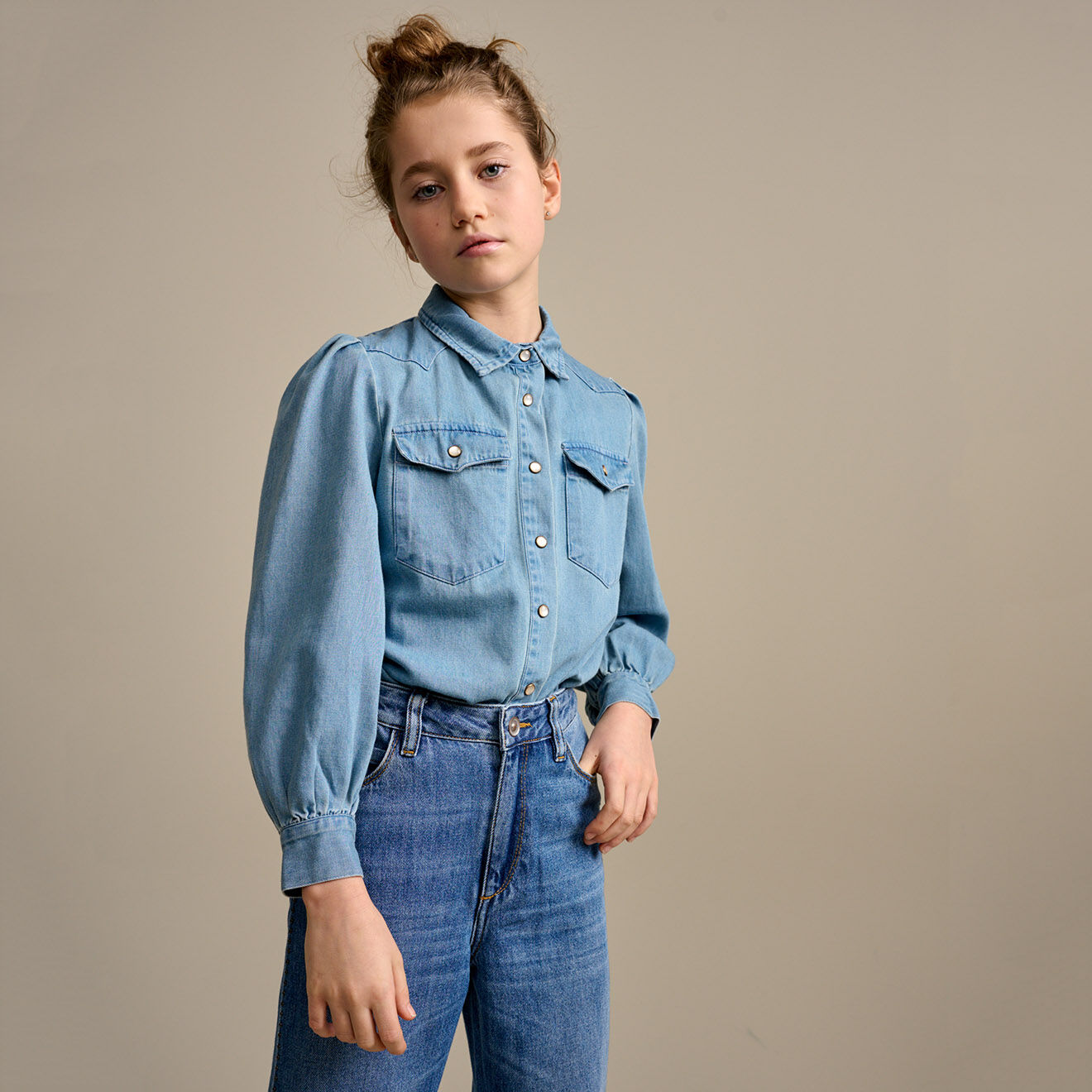 Bellerose Chemise en jean Vegas bleu stone