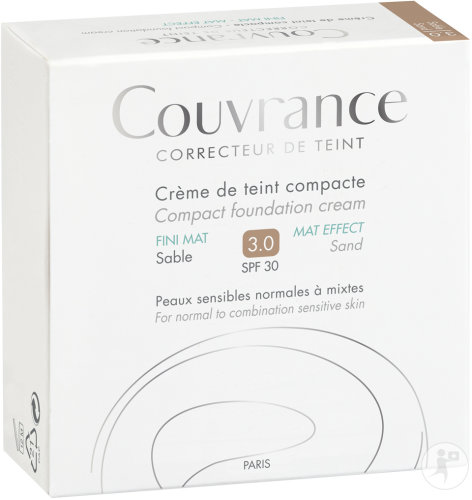 Avène Couvrance Fond De Teint Compact Crème Sable 1.2 Haute Couvrance Peau Sensible 8,5g