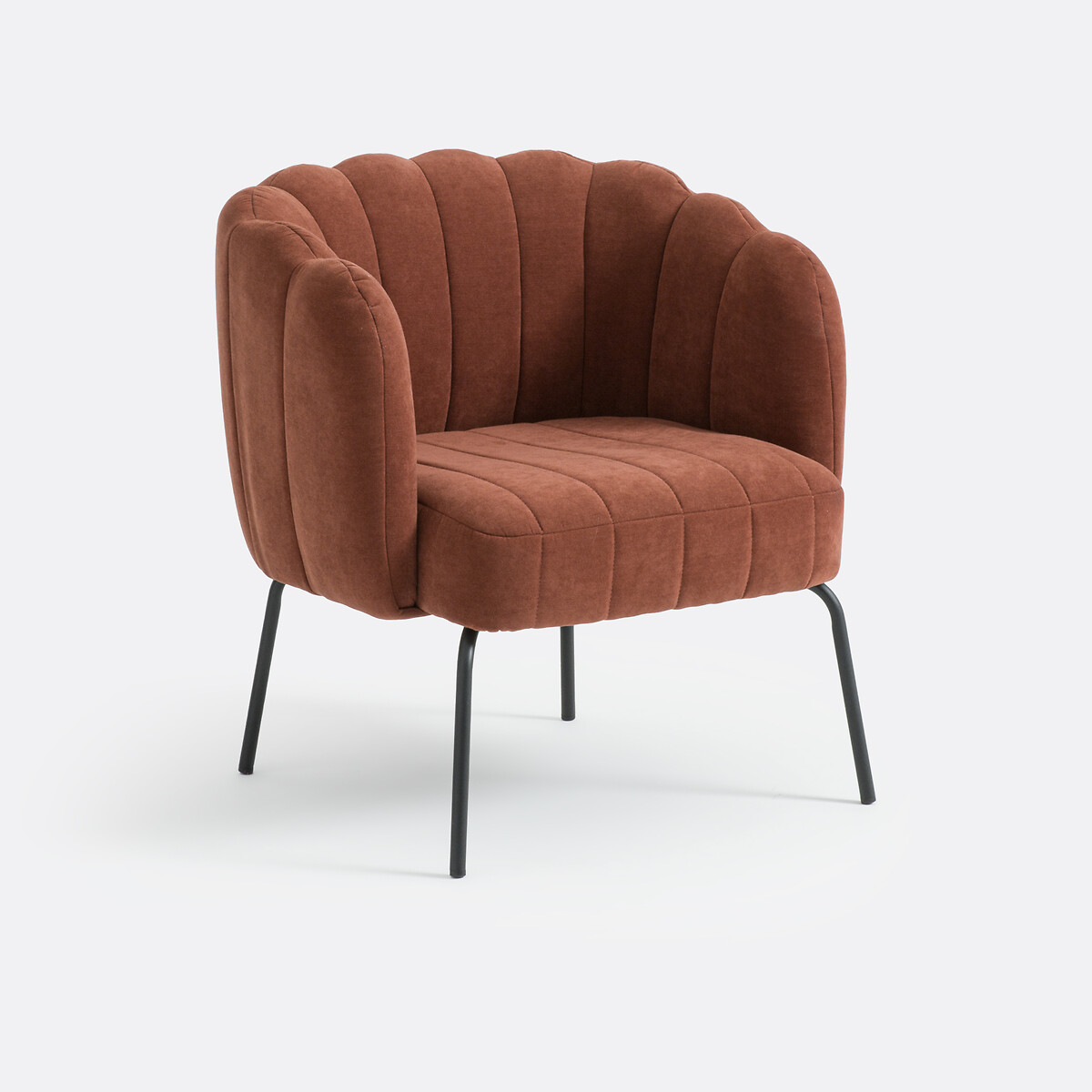 LA REDOUTE INTERIEURS<br>Poltrona baixa de veludo Douna