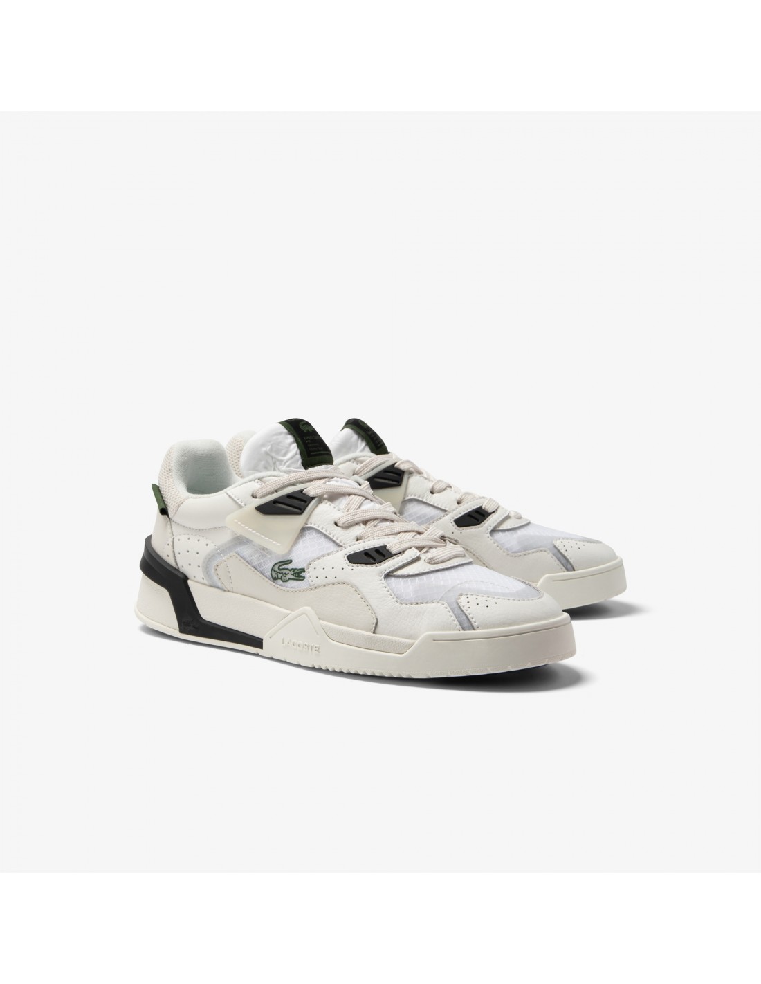 lacoste Sneakers homme LT 125 cuir blanc/beige