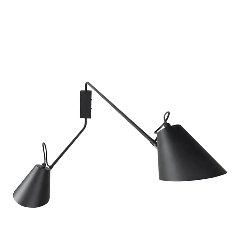 Qazqa wandlampen lune wl zwart e27