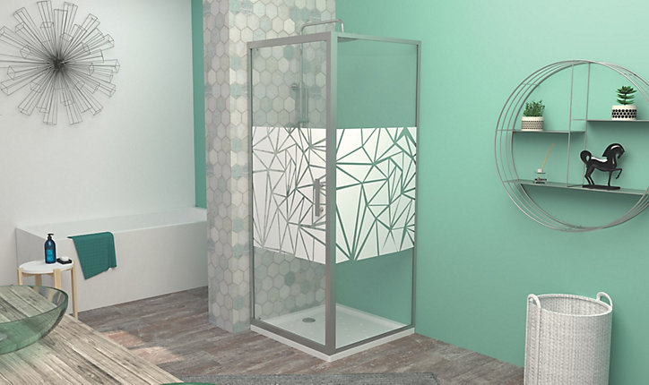 Receveur de douche 90 x 90 x 6.5cm, blanc brillant, Meri Ondée