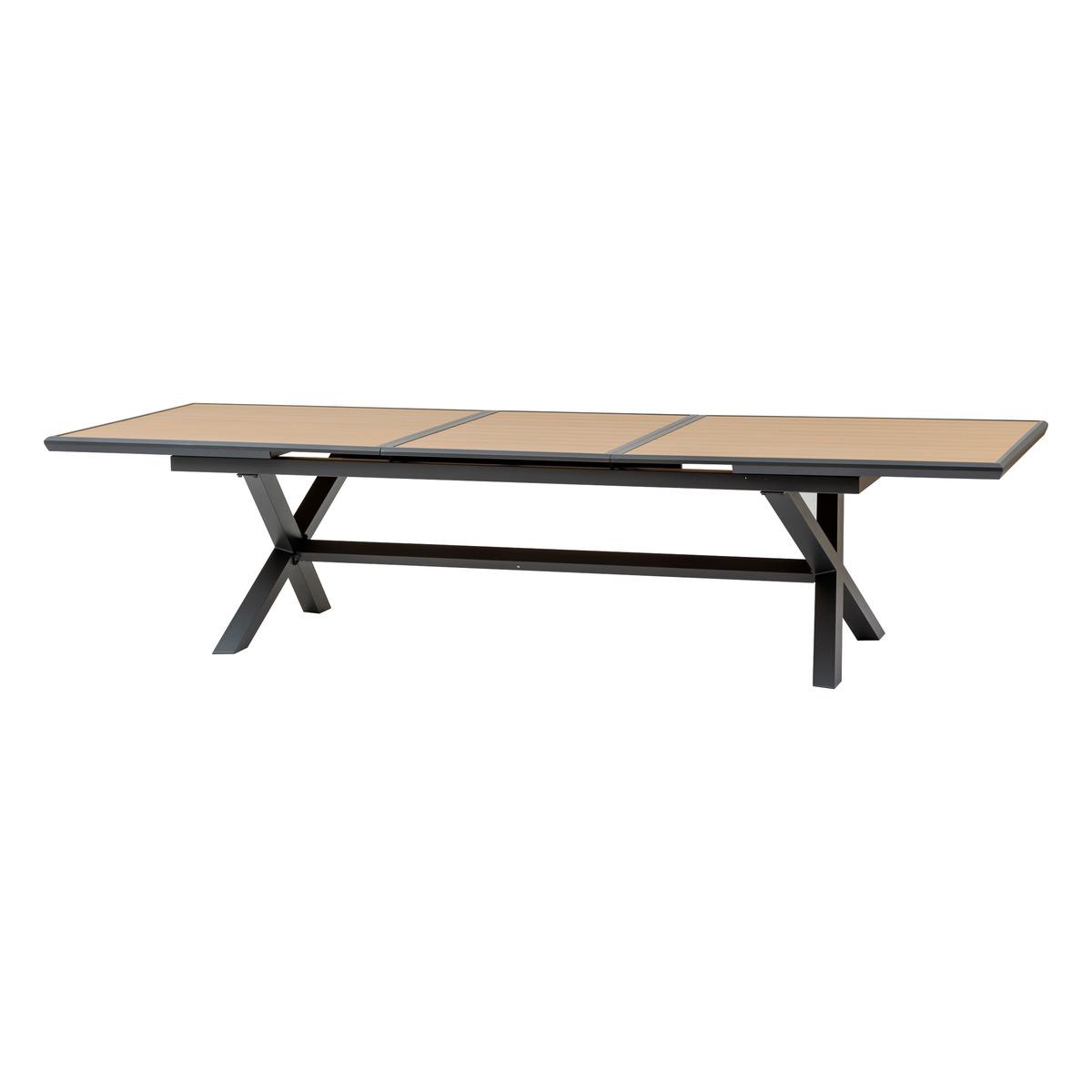 TABLE AXIOME EXTENSIBLE ALUMINIUM NOIX GRAPHITE 12 PLACES