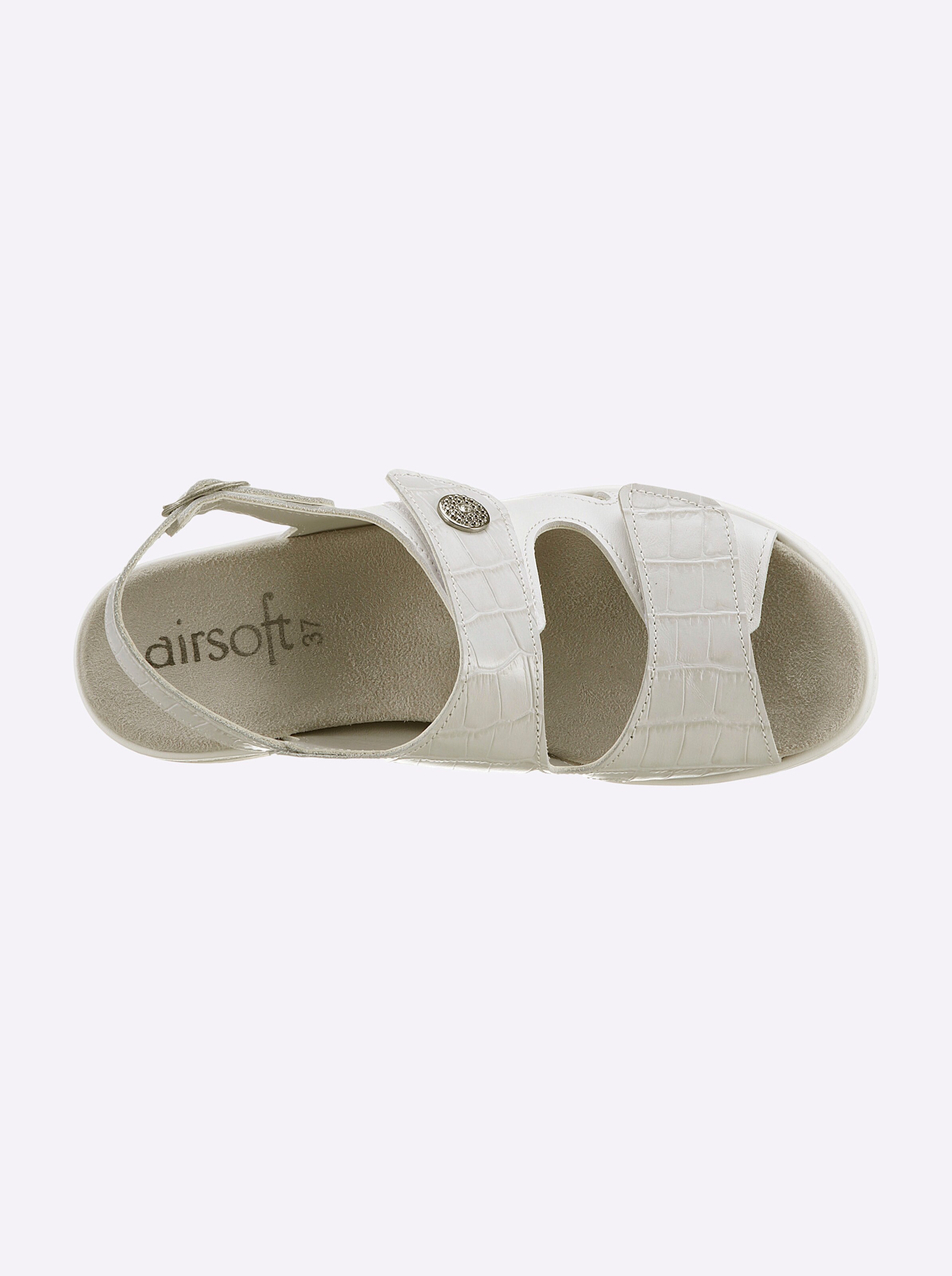 airsoft comfort+ Sandalette in weiß
