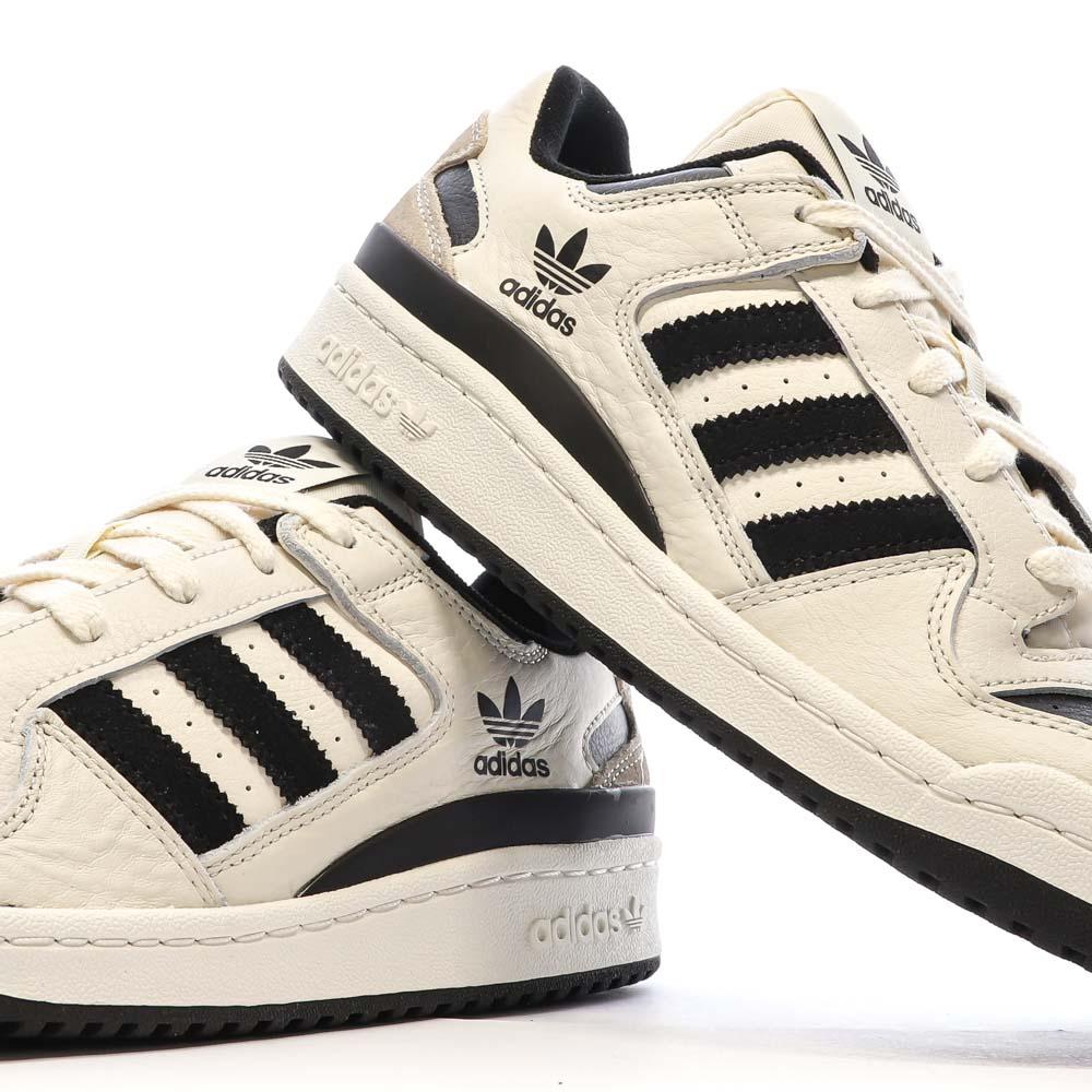 Adidas Baskets Beige/Noir Homme Adidas Forum Low