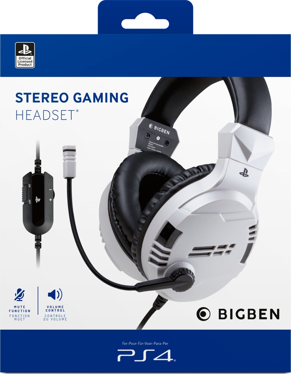 Bigben - PS4 Stereo Gaming Headset - Hvid