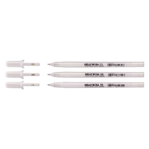 SAKURA® Gelly Roll Basic-3er-Set, Hellweiß