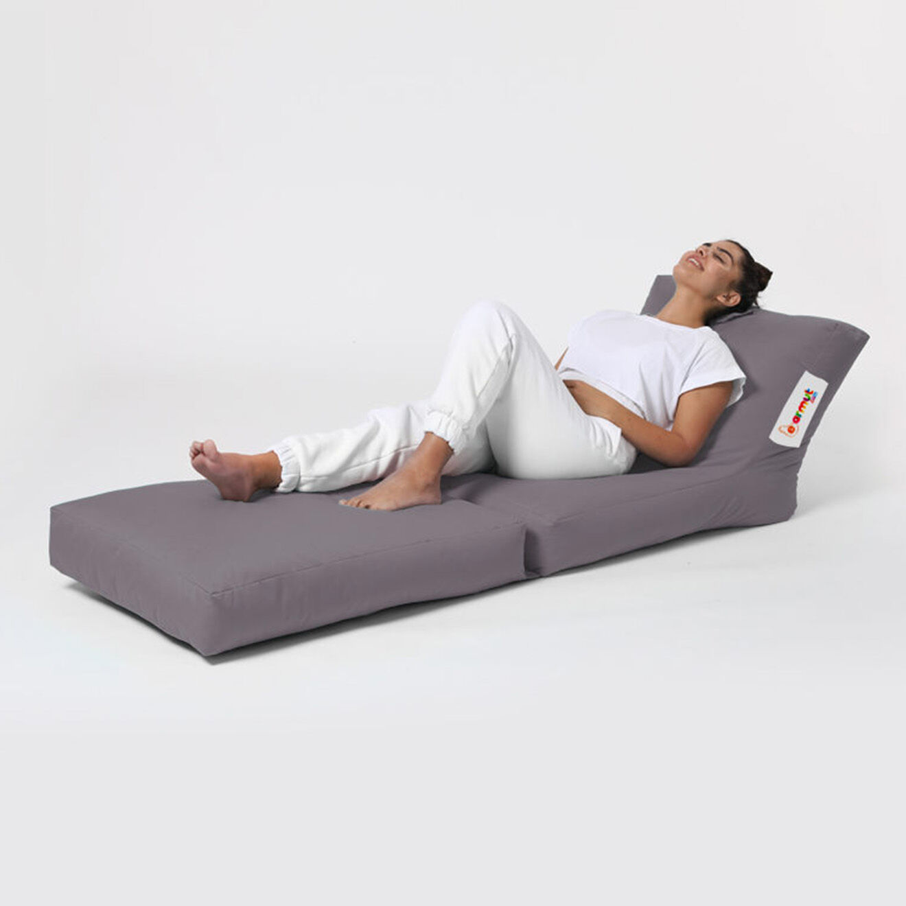 Homitis Pouf Siesta gris - 55x40x40 cm