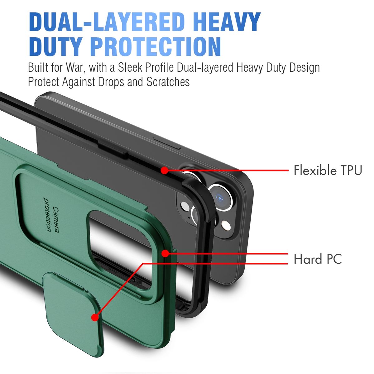 Hülle Handy Schutz für Apple iPhone 13 Pro Case Cover Tasche Etuis Bumper Grün