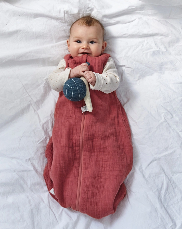 Mull-Schlafsack BABY in rostrot