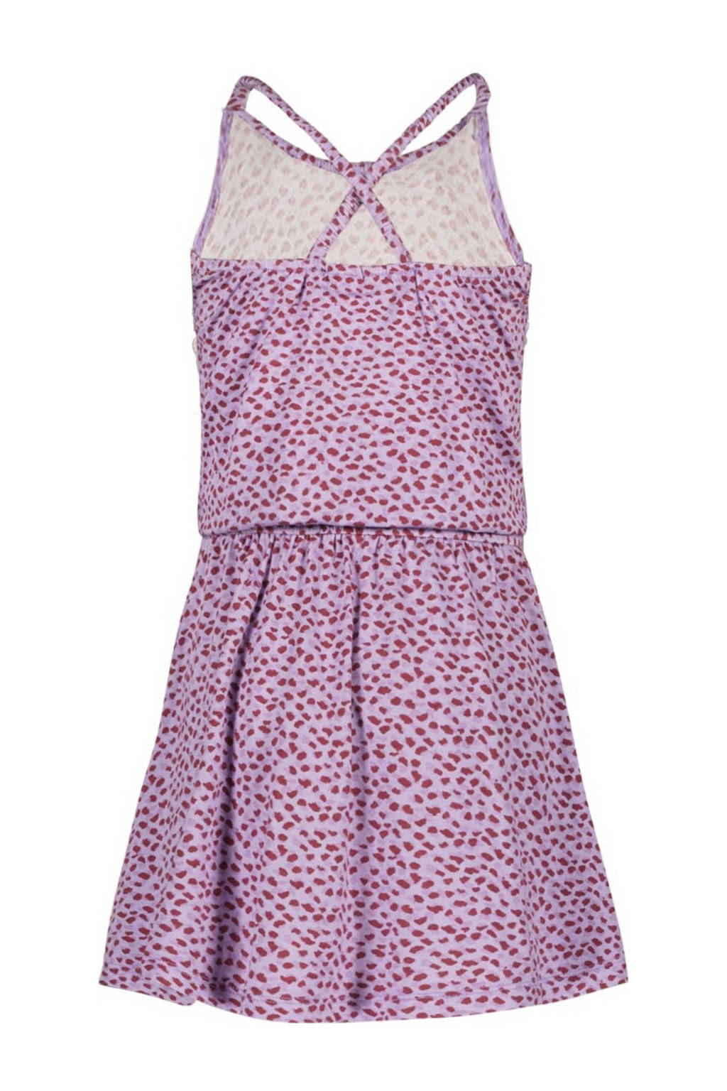 Like Flo jurk met all over print en ruches lila