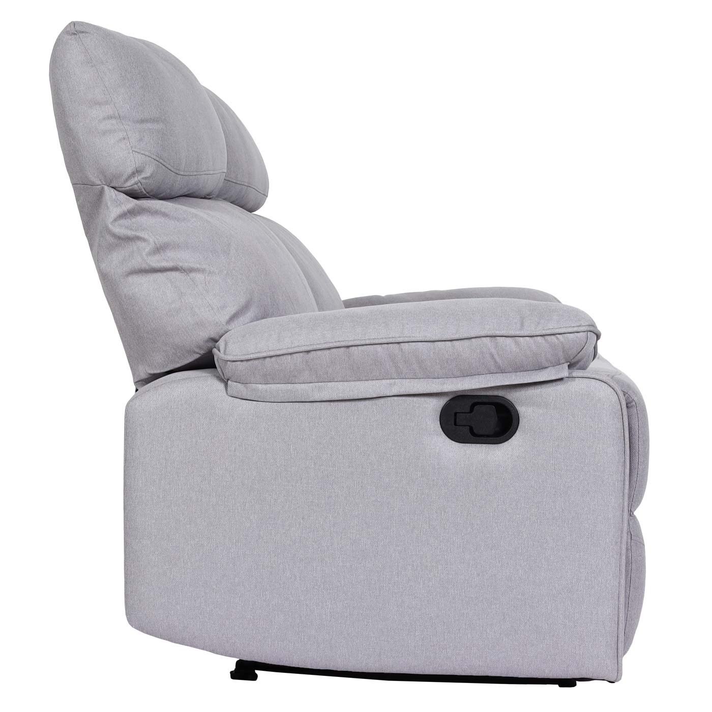 2er Kinosessel MCW-L93, Relaxsessel Fernsehsessel Sofa, Armlehne Liegefunktion Nosagfederung Stoff/Textil ~ hellgrau