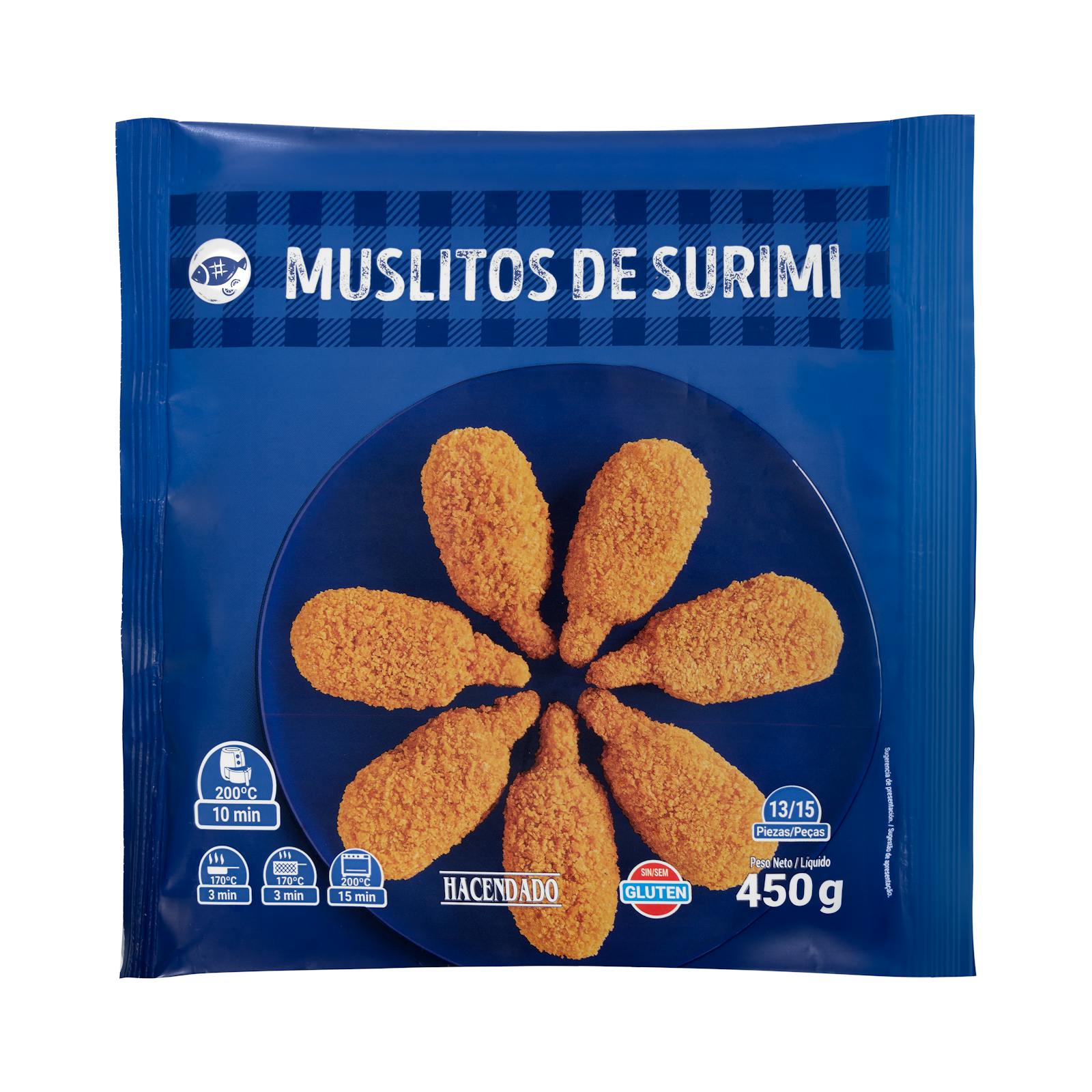 Pilons de surimi surgelés Hacendado