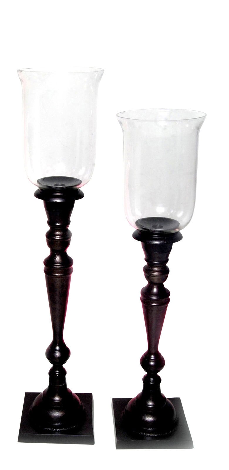 Windlicht auf Fuß FOSTER 76 cm schwarz