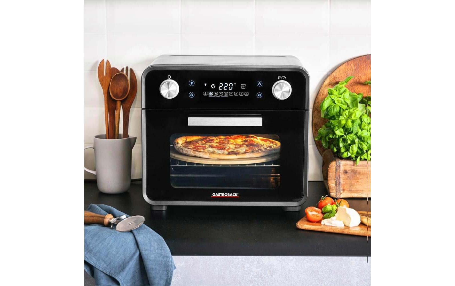 Backofen Design Ofen Air Fry & Pizza 22 l, Schwarz<br>Multifunktionsofen