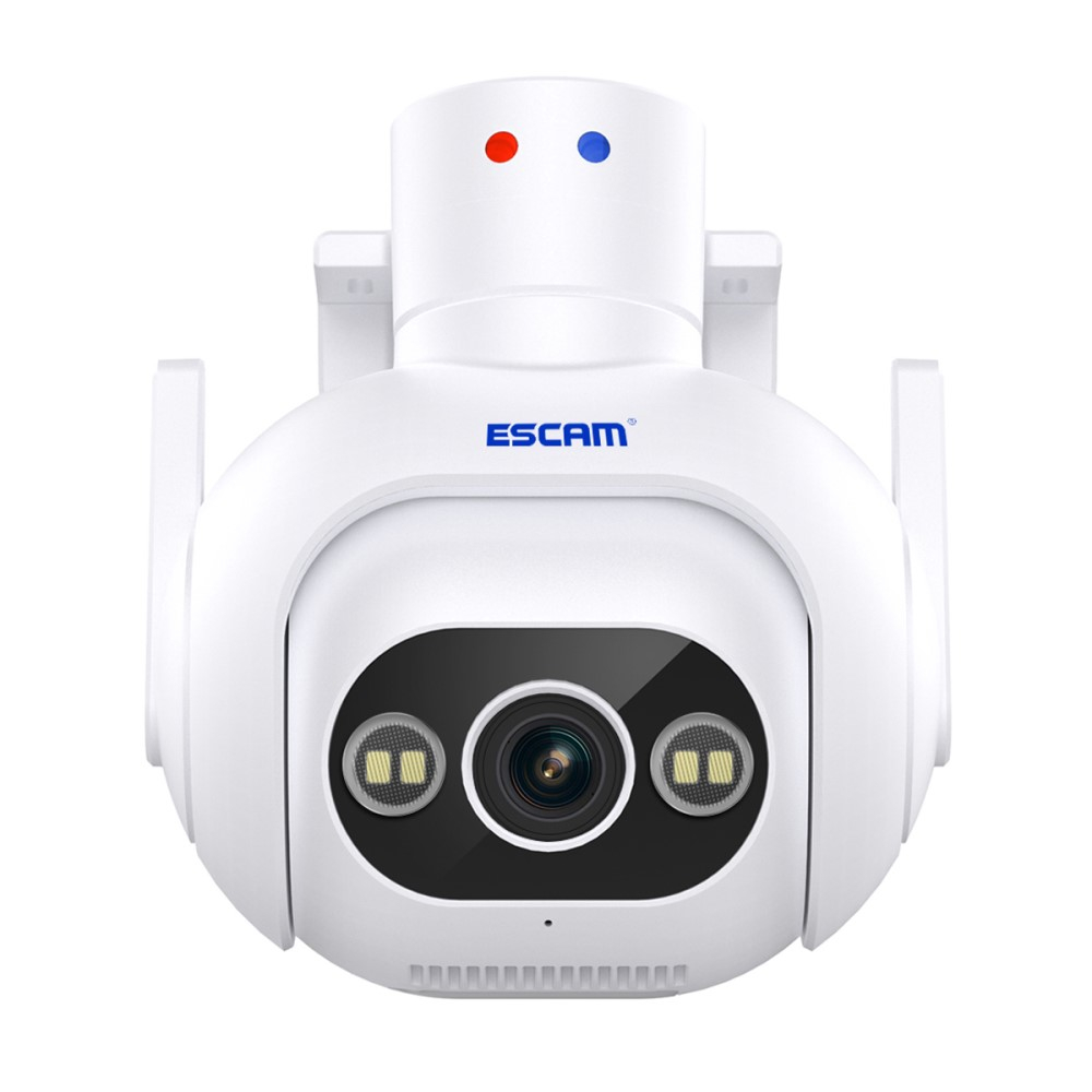 WiFi IP Kamera 4MP 1440p mit Infrarot Nachtsicht / MicroSD / Personenerkennung und Wandhalterung für iOS/Android (IP66) - Weiss